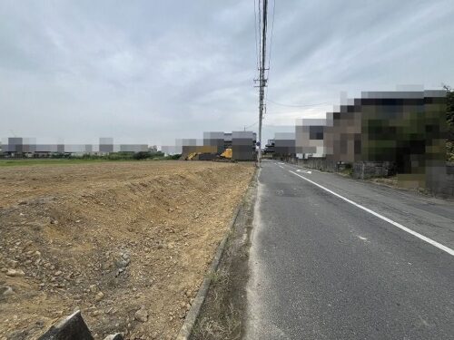北西側道路・北側より撮影(３号地側)